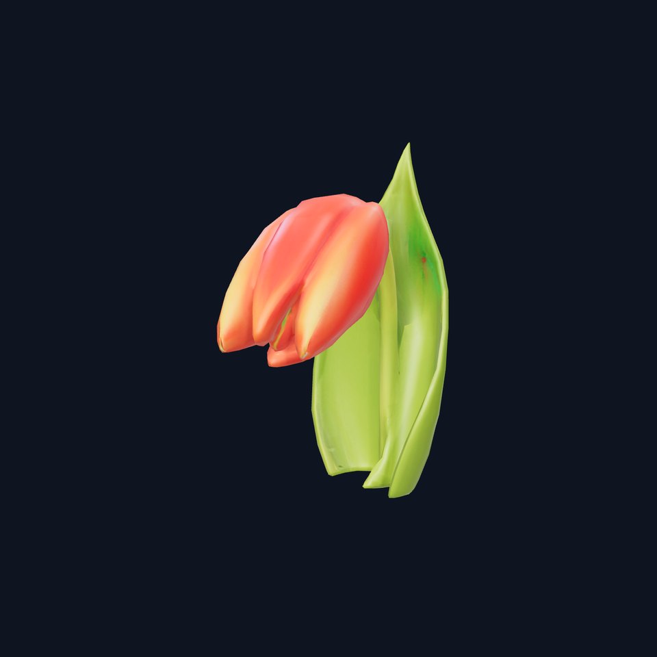 Elegant Red Tulip model pack
